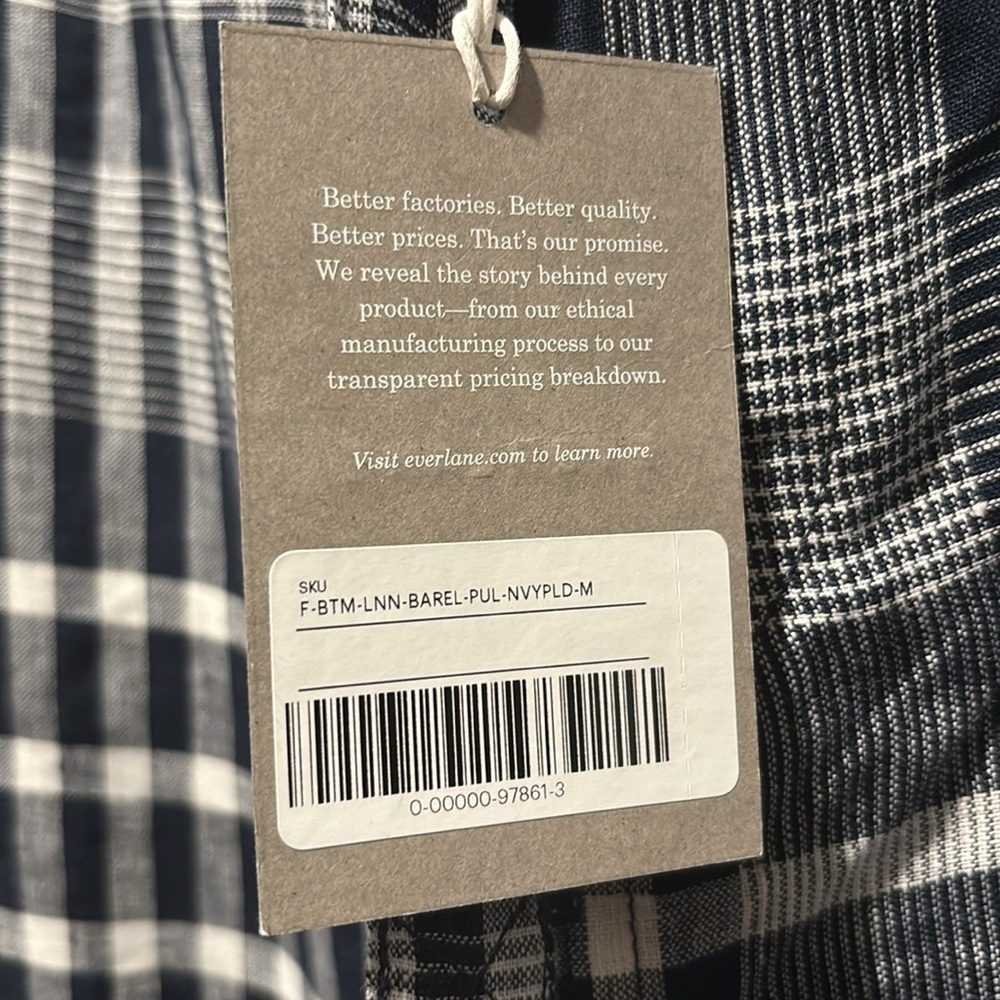 New EVERLANE plaid barrel pants - Picture 3 of 11